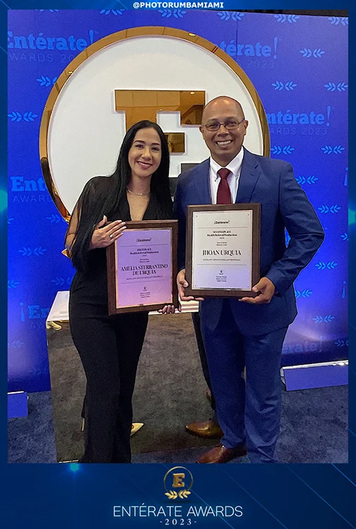 Amelia Sterrantino Y Jhoan Urquia Enterate Awards 2023